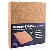 Treefloor Natürliche Plain Korkfliesen - 300mm x 300mm x 4mm (Stückzahl: 9)