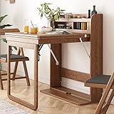 Ausklappbarer Wandtisch, wandmontierter Esstisch, ausziehbarer Schreibtisch aus Holz mit Ablage, platzsparender Multifunktionstisch für Esszimmer und Küche, ideal für kleine Wohnungen
