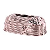Europäische Taschentuchbox, dekorativer Taschentuchhalter, Gesichtstücherabdeckung, Box, Home Hotel Auto Serviettenhalter (Roségold)