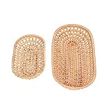 ZJchao Brotkorb, 2pcs Brot Rattan Aufbewahrungskörbe Rattankorb Obst Serviert Körbe Schalen Brotkörbe für Brot Süßigkeiten Kekse Fingerfood Obst