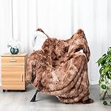 Caregchrisj Kunstfelldecke –Krawattenfärbung in Khaki Sherpa Schafdecke – Comfort Luxuriöse Flauschige Kuscheldecke – weiche Decke für Couch und Bett-S130cmX160cm