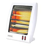 Quarz heizer，800 Watt，Elektroheizkörper，2 Stufen von Silent Power, Energieeinsparung, Cool-Touch-Gehäuse, Anti-Kipp-System, Wärmeschutz (QUARZ B)