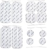 12er Misch-Set Elektroden-Pads für EMS-Training und TENS-Schmerztherapie - wiederverwendbare Klebe-Elektroden - Sehr gute Haft - & Leitfähigkeit - 2mm Steckanschluss - Zert. Medizinprodukt - axion®