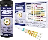 100 Stück One+Step Urin Teststreifen für 10 Indikatoren I Gesundheitstest mit Referenzfarbkarte I Urin Test für Harnwegsinfekt I Urinanalyse Säuren Basen Haushalt