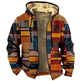 KONG JIMFAN Herren Übergangsjacke Männerjacken Winter Leinenhemd Herren Jacken T Shirt Motorrad Jacken Herren Herren Dünne Jacke Jacken Herren Winter Jeans Hemd Herren Fieldjacket Herren(Orange,7XL)