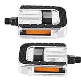 Keenso Mountainbike Klapppedal, K1155 Fahrrad Aluminiumlegierung Stark rutschfest Klapppedal mit reflektierendem Streifen für Mountainbike Faltrad Rennrad