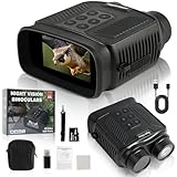 Vicloon Nachtsichtgerät, 4K 5000mAh Wiederaufladbares 3' Nachtsichtgeräte, 984ft/300M 8X Digitaler Zoom Infrarot Nachtsicht Fernglas, 7 Stufen IR für Jagd Camping Beobachtung mit 32GB