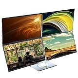 FgdVrelnor Vier-Bildschirm-Laptop-Monitorerweiterung, Tragbarer Laptop-Monitor, 18,5-Zoll-Laptop-Bildschirmerweiterung,FüR Mehr Effizienz, Ideal FüR Remote-Meetings, BüRoarbeit Und Bildbearbeitung.