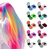 10 Stück Temporäre Haarfärbe-Stifte,Haarkreide für Mädchen Set,temporäre Haarfärbung,Haarfarbe Auswaschbar für Geburtstagsgeschenk,Weihnachten und Halloween