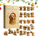 Weihnachts-Countdown-Kalender, flach, 24-Tage-Dekoration, Advents-Hunde-Countdown-Kalender, für Urlaub, Klassenzimmer, Büros, Schreibtisch, Wandbaum, Kinder, Kleinkinder, Teenager, Erwachsene, Jungen