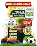 Heimwert Rasensamen schnellkeimend Sommer und Herbst All Saison - Grassamen - Rasensamen Sport und Spiel aus hochwertigster Gräser Mischung empfohlener RSM Sorten - 1kg für 40m2 Made in Germany (1kg)