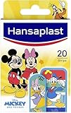 Hansaplast Mickey & seine Freunde Kinderpflaster (20 Strips), Wundpflaster mit bunten Disney Motiven zum Aufmuntern, schmerzlos zu entfernendes Pflaster