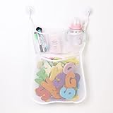 Spielzeugnetz Badewanne, Bad Spielzeug Netz, Badewannenspielzeug Aufbewahrung, Badewannen Spielzeug Aufbewahrungsnetz, mit Starker Saugnapfhaken, für Puppen-Toilettenartikel etc