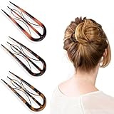 ZEYIYER U-förmige Haarnadeln 3 Stück Haarnadel u Förmig, Haarnadel Haarspangen Kopfschmuck, Haarnadel-Stick French für Frauen Mädchen, Haarstyling-Zubehör