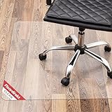 Floordirekt PRO - Bürostuhl Unterlage - transparente Bodenschutzmatte für Hartböden - Bodenmatte, Bodenschutz, Unterlegmatte (90 x 120 cm)