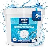 BlueViking 5kg Chlortabletten für Pool 5 in 1 - Hochwirksame Multitabs Pool 20g im 5kg Eimer - Chlor Pool Tabletten in EU Premium-Qualität - Einfache, Sichere und Effiziente Poolpflege
