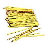 LUTER 800 STK 10 cm Metallisch Drehbinder Brot Krawatten für Candy Bags, Kaffeebeutel, Snacks, Cake Pops, Partyzubehör (Gold)?Verschönerung Weihnachtsatmosphäre