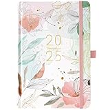 Terminplaner 2025 - Terminkalender 2025 von Januar 2025 bis Dezember 2025, Wochenplaner A5 mit Innentasche, Elastischer Verschluss, 2025 Kalender Buchkalender, 21.3 x 14.7cm