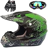 ZJRA Jugend Motorradhelme,Kinderfahrradreithelm,Junge Und Mädchen, Roller Ski ATV Helm,DOT/ECE-Zertifizierung,Geeignet Für Alle Jahreszeiten,24,S