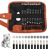 12 Stück Zeichenstifte, mit Stifterolle und Radiergummi, Zeichenset, Skizzenstifte 2H H F HB B 2B 3B 4B 5B 6B 7B 8B, Zeichensets für Künstler, Erwachsene, Zeichnungen, Skizzieren Liebhaberin