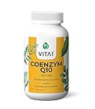 VITA1 Coenzym Q10 mit 100 mg Vegane Kapseln 120 Kapseln natürliches Coenzym Q10 im praktischen 4 bis 8 Monatsvorratfrei von Aromen, Farbstoffen