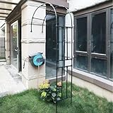 Gartenbogen Rankhilfe - PE-beschichteter Stahl Pflanzenstützrahmen für Kletterpflanzen, dekoratives Rankgitter für den Außenbereich, für Terrassen, Blumen und Gemüse