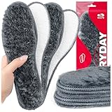 SULPO 2 Paare Einlegesohlen Warm Damen – Plüsch-Oberseite, Thermosolen für Outdoor & Wintersaison Größe 39