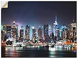 ARTland Wanddeko Wandtattoo selbstklebende Vinylfolie 80x60 cm New York City Skyline USA Städte Amerika Times Square T5WT