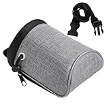 CJAPGJW Leckerlibeutel für Hunde, leckerlitasche für Hunde,Hundetraining futterbeutel hundetraining Multifunktionale Futtertasche mit Kotbeutelspender Verstellbarer Gürtel(Grau)