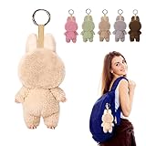 Labub Plüsch Schlüsselanhänger,Labub Kuscheltier,Labubu Plüsch Anhänger, Labubu Monster Keychain,Labubu Plush Doll, Labubu Puppe,Labubu Plush Keychain,Geschenk für Kinder & Fans, Nicht Original