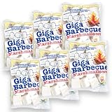 Mr. Mallo Giga Barbecue Marshmallows 6x 400g | XXL-Marshmallows | Schaumzucker-Ware | Mäusespeck softe Süßigkeit für Barbecue, Lagerfeuer oder zum Grillen