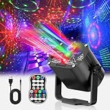 Tyonto Discokugel,Musikgesteuert Discolicht Partylicht 60 Verschiedene Muster Strobe-Effekt Partylicht Mit Fernbedienung und 2M USB für Familie disco Party licht kinder Fest Klub Geburtstag Hochzeit