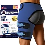 Von Ärzten entwickelte stabilisierende Hüftbandage für Damen und Herren, atmungsaktive Oberschenkelstütze zur Muskelerholung und Linderung von Hüftschmerzen, Oberschenkel-Kompressionsmanschette mit