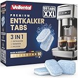 3-in-1 Entkalkungstabletten für Kaffeevollautomaten & Kaffeemaschinen (55 Stück) - Entkalkungs-Tabs für Delonghi, Siemens EQ-Serie, Jura, Krups, Bosch, Miele, Melitta, Krups, Tassimo, WMF