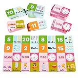 Aceirropy Kindergarten Mathe,Pädagogisches Holzspielzeug Für Kleinkinder & Vorschulkinder - Vorschule Lernspielzeug Mit Zeitbewusstsein & Worterkennung Für Kinder 6-8 Jahre & Mädchen
