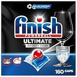 Finish Ultimate Infinity Shine Spülmaschinentabs – Geschirrspültabs für ultimative Reinigung, Fettlösekraft und Glanz mit Schutzschild – Gigapack mit 2x80 Tabs