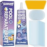 Pool Reparaturset, Pool Flicken Wasserdicht, Luftmatratze Reparaturset, Durchsichtige Repariert Eine Vielzahl Von Aufblasbaren Gegenständen, Poolfolie, Kajaks, Schlauchboot (60ml)