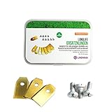 Lindman 30 x Titanklinge Longlife, passend für alle Husqvarna Automower / Gardena Roboter-Rasenmäher, 0,75 mm / 3 g Ersatzklingen, passend für 105, 310, 315, 320, 420, 430x, R40i und mehr, 30 Schraube