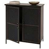 Apothekerkommode HWC-O79, Schrank Highboard Staufächer, Vintage Shabby-Look 94x80x35cm, Metalloptik