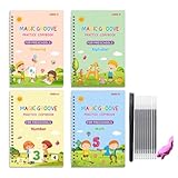 4-teiliges Handschrift Übungsbuch Mit Magischen Rillen