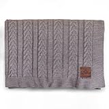 Dalisa Strickdecke: Textur und Design in Eleganter Farbe, 100% Akryl, Oeko-Tex Zertifiziert–Einladend und Luftig, Überwurf auf Ihrem Bett, Sofa, Couch Mathilda (Cappuccino, 125 x 155 cm)