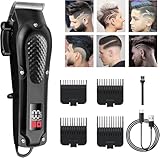 Profi Haarschneidemaschine Haarschneider Haartrimmer Herren Bartschneider Barttrimmer Langhaarschneider USB Wiederaufladbar LED-Anzeige