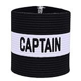 VerteLife Kapitänsband Spielführerbinde für Fußball und Rugby, Gummielastische Armbinde Kapitän Armbinde, Captains Armband für Kinder - Schwarz