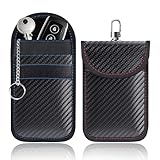 ALLY-MAGIC Keyless Go Schutz Autoschlüssel Hülle, RFID Blocker für Moderne Autoschlüssel, Schützt vor Diebstahl und Signalstörung, Robustes Carbon Design mit Praktischer Karabiner Schlaufe E21-QCYSD2