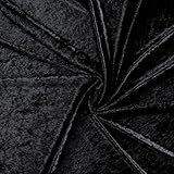 Pannesamt Meterware | 1 Meter | 26 Farben | Brilliant Samt | 145 cm breit | Stoff | Velour (Schwarz)