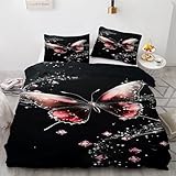 BSYYZQC Bettwäsche 220x240 Lotus Bettbezug Galaxis Bettwäsche-Sets Mikrofaser, 1 Bettbezüge und 2 Kissenbezüge 80x80 cm, Bettwaesche 3 Teilig Mit ReißVerschluss