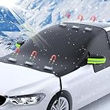 Jeinbuil frontscheibenabdeckung Winter, Auto Abdeckung Winter frostschutz windschutzscheibenabdeckung (Windschutzscheibe + Seitenscheiben + Außenspiegel + Türgriffe)