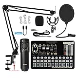 DJ-Equipment für die Party Podcast -Geräte Bundle Live Sound Card V10 Soundkarte Set Mikrofon -Mobiltelefon -Soundkarte Live -Set von Soundkartenausrüstung Live (Color : 3)
