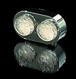 Doppel-Mini-Rücklicht LED chrom, E-gepr.