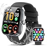 Coucur Smartwatch Herren Damen, 1.96' HD Smart Watch Fitness Tracker mit Telefonfunktion, 110+ Sportmodi Fitnessuhr Herzfrequenz Schlafmonitor Schrittzähler, IP68 Wasserdicht Sportuhr für Android iOS
